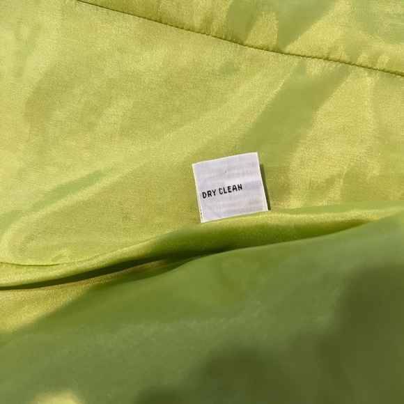 Talbots petites Lime Green Single Button Tweed Blazer Jacket 4 Fully Lined - Picture 4 of 5